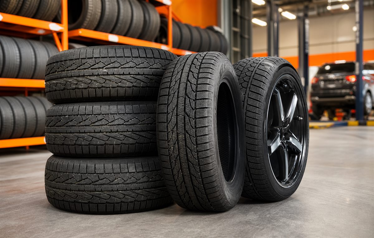 New tires ready for installation